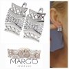 gold plated earrings with exclusive cubic zirconia